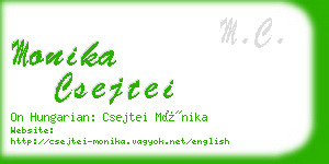 monika csejtei business card